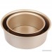 MZCH Non-stick Round Cake Pan with Removable Bottom Bakeware Set 6/8 inches Gold - B074KBK1GG